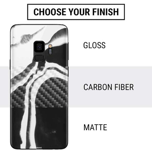 Black Marble Ink Galaxy S9 Skin